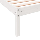 Extra Long Bed Frame without Mattress White 100x210 cm Solid Wood Pine 852405
