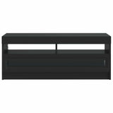 LED TV Cabinet Black Engineered Wood 897866