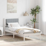 Bed Frame with Upholstered Headboard Light Grey 80 x 200 cm 878293