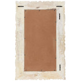 Mirror White Solid mango wood Medium Decorative Inlays Mirror 321633
