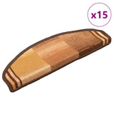 Self-adhesive Stair Mats 15 pcs Brown 65x21x4 cm 322413