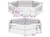 6 Panel Dog Playpen White 179 x 151 x 58 cm Plastic 42027223
