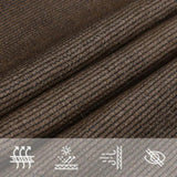 Sunshade Sail 160 g/m Brown 7x7 m HDPE 311775