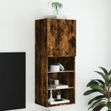 TV Cabinet with LED Lights Smoked Oak 40.5x30x102 cm 837061