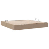 Storage Bed with Mattress Cappucino 200 x 200 cm Faux leather 3369964