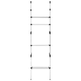 Telescopic Wardrobe System with Shelves Aluminium 321106