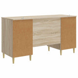 Desk Sonoma Oak Engineered Wood 142.5 x 50 x 75 cm 3414614