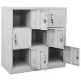 Locker Cabinet Light Grey 90x45x92.5 cm Steel 336440