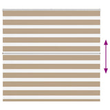 Zebra Blind Sand Brown 155x150 cm Fabric Width 150.9 cm Polyester 4014558