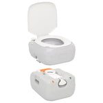 Portable Camping Toilet Grey and White 2212 L HDPE 154405