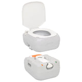Portable Camping Toilet Grey and White 2212 L HDPE 154405