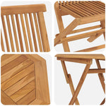 Garden Dining Set 3 pcs Brown Solid teak wood 3385962