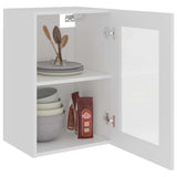 Hanging Glass Cabinet Lyon White 40x31x60 cm Engineered Wood 802505