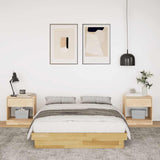 Bed Frame without Mattress 120x200 cm Solid Wood Oak 3315734