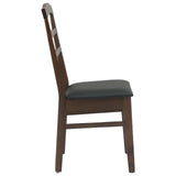 Dining Chair 2 pcs Light Brown and Black Solid Rubber Wood 42020493
