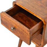 Mini Chestnut Curved Bedside IN1745