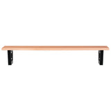 Basin Shelf Wall Mounted Steel and Solid Wood Oak 3302571