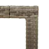 Garden Table with Acacia Wood Top Grey 190x90x75 cm Poly Rattan 365542