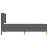 Bed Frame with Mattress Dark Grey 90 x 190 cm Fabric 3415263