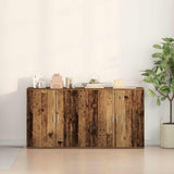 Sideboard 2 pcs Old Wood 79 x 38 x 80 cm Engineered Wood 3334308