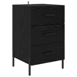Bedside Cabinet Black Oak 40 x 40 x 66 cm Engineered Wood 882127