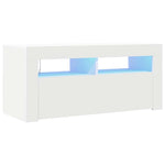 TV Cabinet with LED Lights White 90x35x40 cm 804319