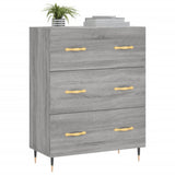 Sideboard Grey Sonoma 69.5x34x90 cm Engineered Wood 827834