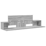 Studio Desk Grey Sonoma 152 x 36 x 19.5 cm Engineered Wood 8006697