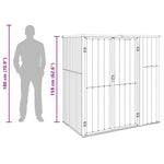 Garden Tool Shed Brown 161x89x161 cm Galvanised Steel 316212