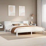 Bookcase Bed White Solid Pine Wood Double Bookcase Bed 3322524