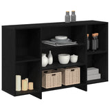 Sideboard Black Oak 120 x 30 x 75 cm Engineered Wood 875037
