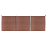 Garden Fence WPC 526x186 cm Brown 3053208