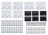 Fence Panel Set WPC 872x105 cm Black 3070450