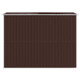 Garden Shed Dark Brown 192x274x223 cm Galvanised Steel 3147461