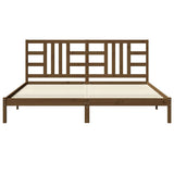 Bed Frame without Mattress Honey Brown 200x200 cm Solid Wood 3105428