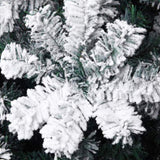 ZNTS 7ft Pvc Flocking Christmas Tree 1300 Branches Spread Out Naturally Tree 37966761