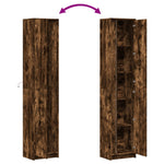 Highboard with LED Smoked Oak 41.5x32.5x200 cm Engineered Wood 3307902