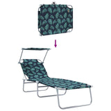Sun Lounger Folding 2 pcs Green 58 x 188 x 77cm Polyester 42003067
