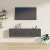 Wall Cabinets 2 pcs Grey 60x30x30 cm Solid Wood Pine 818370