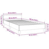 Bed Frame without Mattress Light Grey 90x190cm Single Fabric 349887