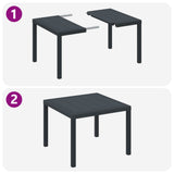 Garden Dining Set 3 pcs Anthracite Polypropylene 3378674