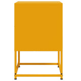 ZNTS Bedside Cabinets 2 pcs Mustard Yellow 36x39x60.5 cm Steel 846453