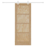Sliding Door Manual Natural and white 78 x 202 cm 3333582