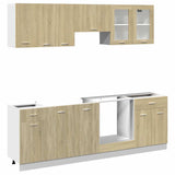 8 Piece Kitchen Cabinet Set Lyon Sonoma Oak Engineered Wood 3307656