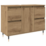 Bathroom Cabinet Artisan Oak 80x33x60 cm Engineered Wood 857233