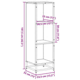 Book Cabinet Grey Sonoma 33.5x33x107.5 cm Engineered Wood 849157