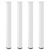 ZNTS Coffee Table Legs 4 pcs White 100-102 cm Steel 4012477