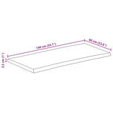 Table Top Live Edge 140x60x2.5 cm Solid Wood Rough Mango 370673