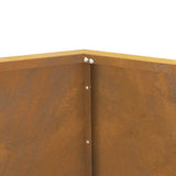 Planter Rusty 100 x 100 x 80 cm Weathering Steel 884036