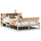 Bookcase Bed without Mattress 150x200 cm King Size Solid Wood Pine 3321776